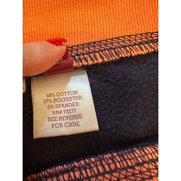 SO Comfortable Navy Blue Athletic Pants Women's Size M Flare Leg Drawstring - Picture 9 of 10